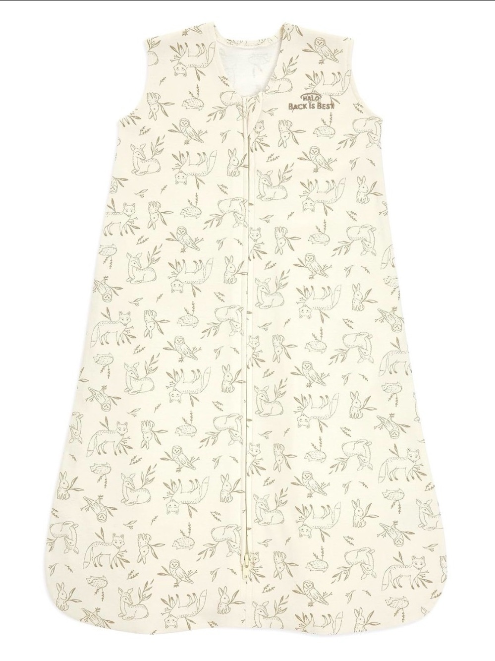 HALO 100% Cotton Sleepsack, Ivory Woodland